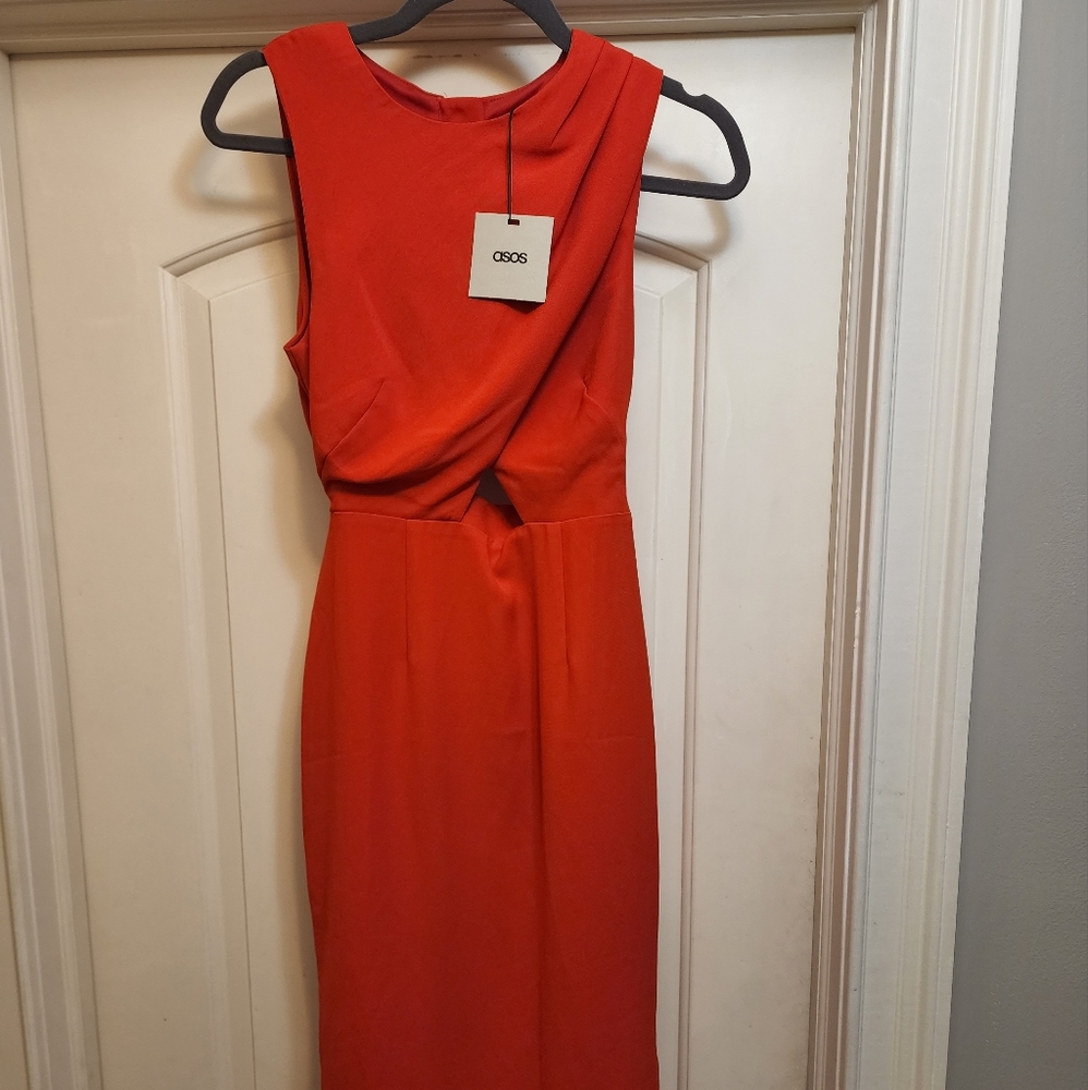 ASOS RED DRESS US 4